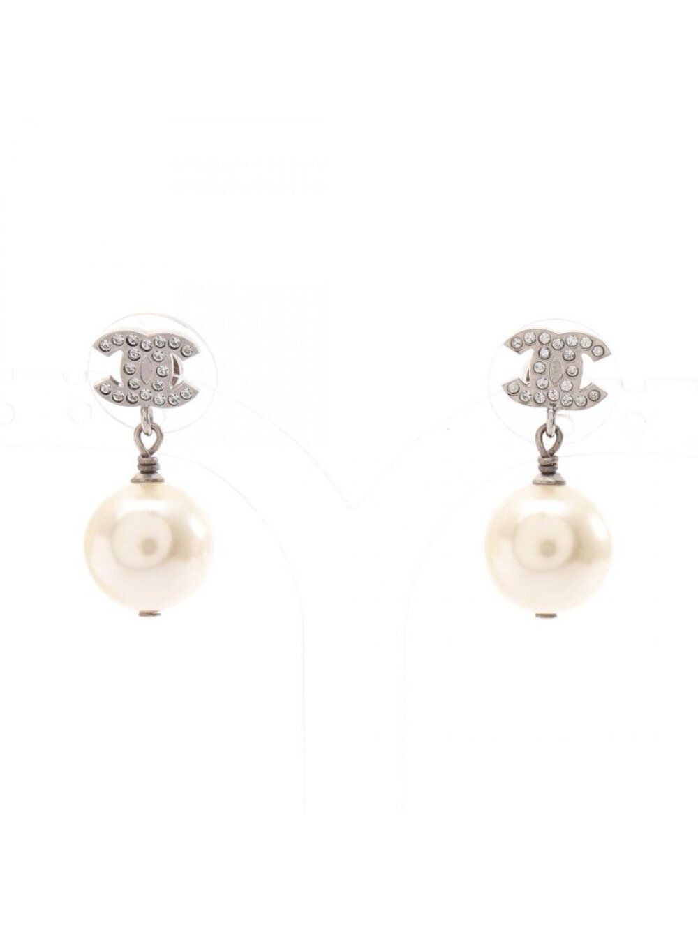Chanel Earrings CC Logo Pearl